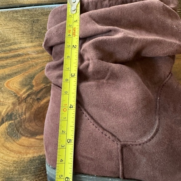New Directions. Brown Bootie. Slouched look faux suede. Size 8 - Picture 6 of 12